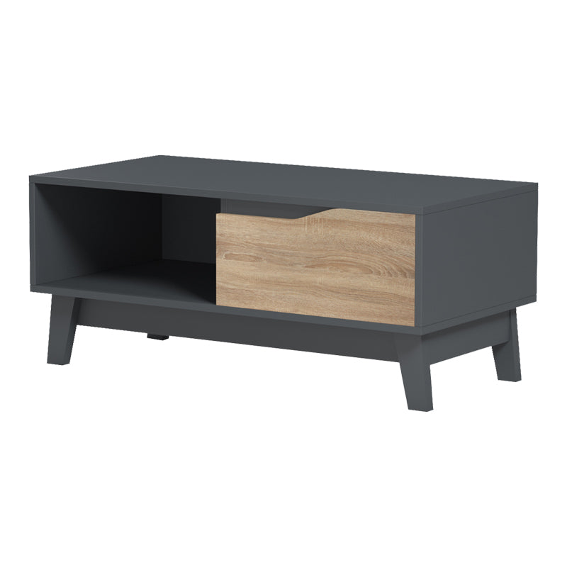 Модерна клуб масичка Aura во комбинација на антрацит и сонома боја 90x45x38.5cm