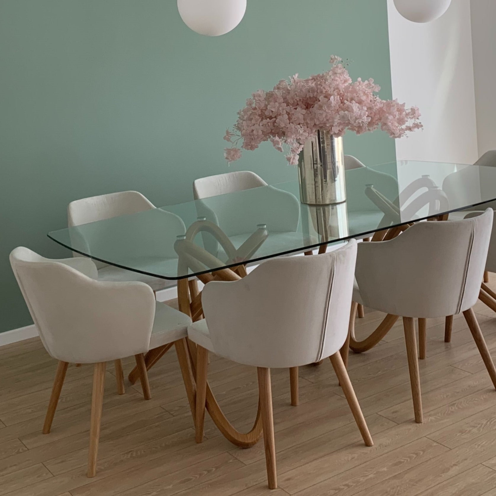 Glass table Oak /
Трпезариска маса Елиф (два стубови - дупла) / Trpezariska masa -dupla Elfi / Dinning Table Elif Duo / Jedilna miza dupla Elif