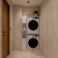CREMONA Bathroom Cabinet for Washing Machine & Dryer – White