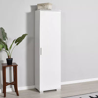 TALIA SINGLE-DOOR WARDROBE WITH SHELVES – WHITE (40x187 CM)