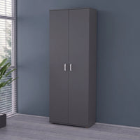 LIVIA Wardrobe with Shelves – Anthracite (70 × 189 cm)