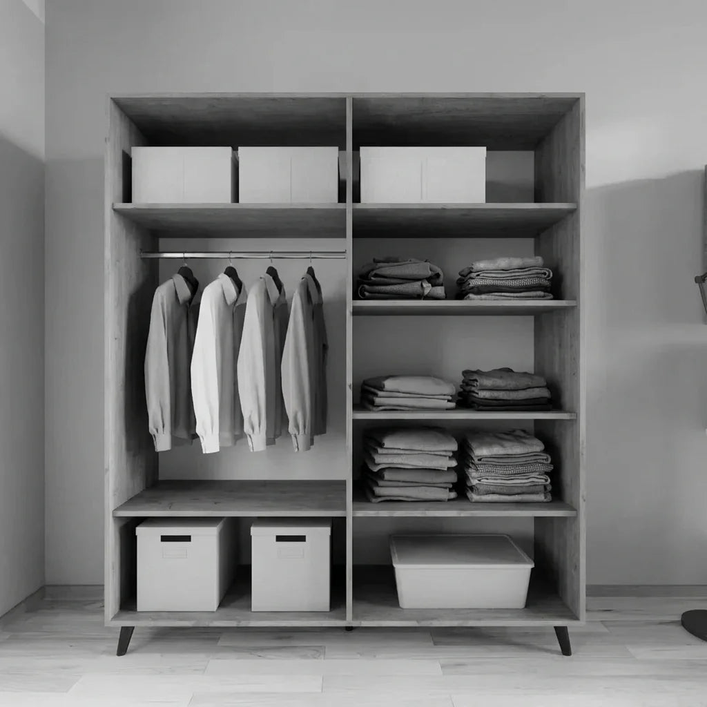 WARDROBE SITONIA 4 DOORS – WHITE (160 CM)