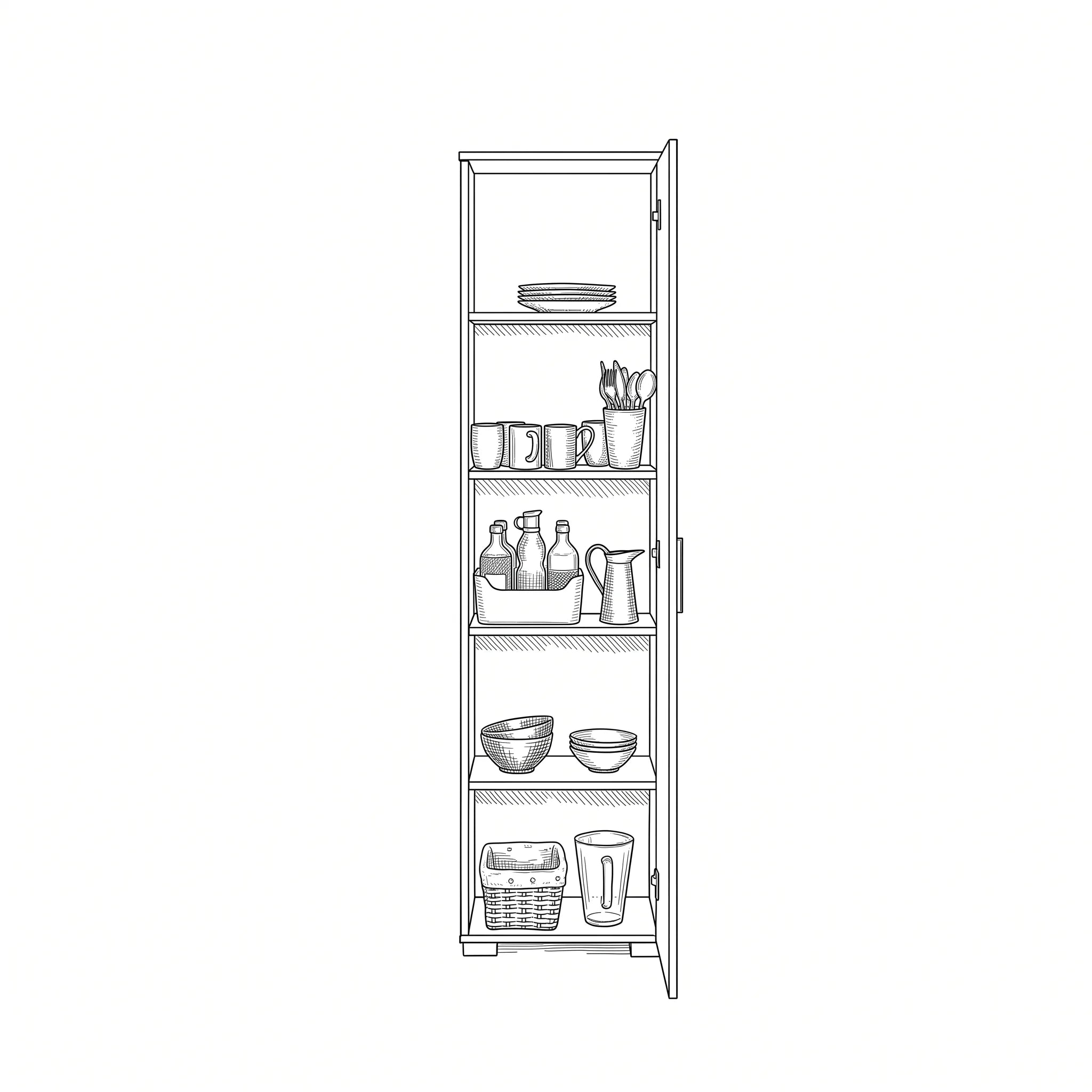 TALIA SINGLE-DOOR WARDROBE WITH SHELVES – ANTHRACITE (40x187 CM)