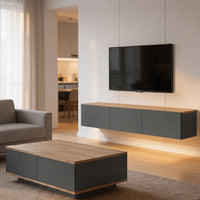 LIVING ROOM SET TORINO ANTHRACITE / SONOMA / ATLANTIC (TV CABINET + COFFEE TABLE)
