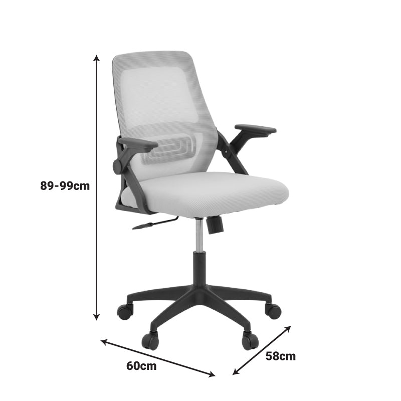 Модерен ергономски стол Baragrid со светло сина мрежа и бела рамка за стилска работна соба