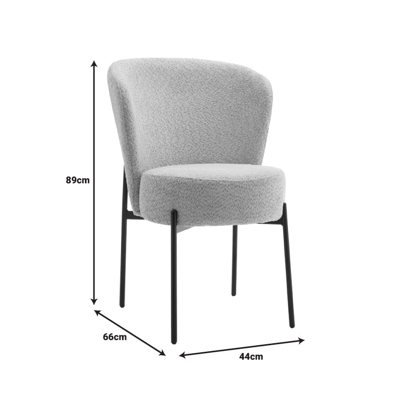 Модерна трпезариска лоунџ столица Chair Xenolo тапацирана во квалитетна минт ткаенина со елегантни и цврсти црни метални ногарки