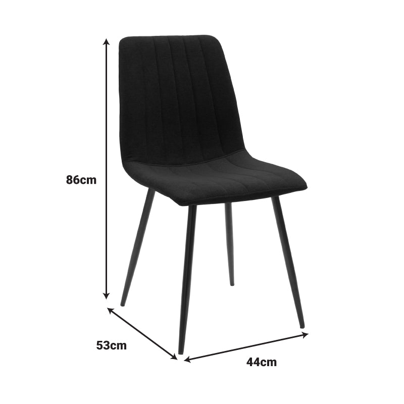 Модерен и компактен 5-делен трпезариски сет Dining Table Set Umberax кој вклучува тркалезна бела мат маса со натур дрвени ногарки и четири прилагодени темно сиви лоунџ столици