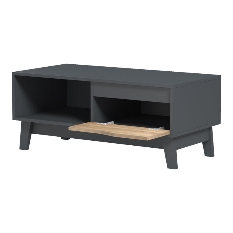 Модерна клуб масичка Aura во комбинација на антрацит и сонома боја 90x45x38.5cm