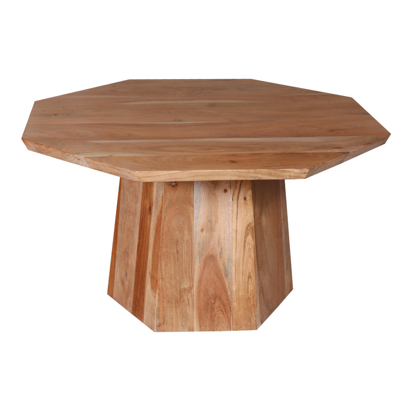 Модерна луксузна тркаталезна клуб маса Coffee table Xenoax изработена од масивно акација дрво со автентични природни годови и стабилна лоунџ база