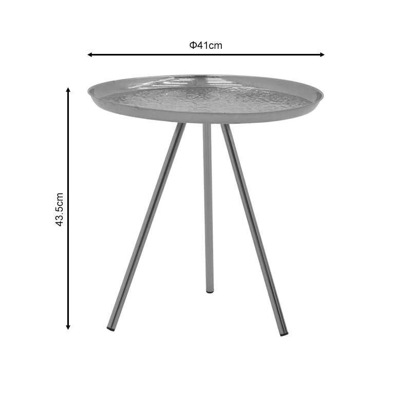 Модерна, естетска и уникатна тркалезна помошна масичка Side table Halic со луксузна златна метална структура и фино обработена софистицирана горна плоча