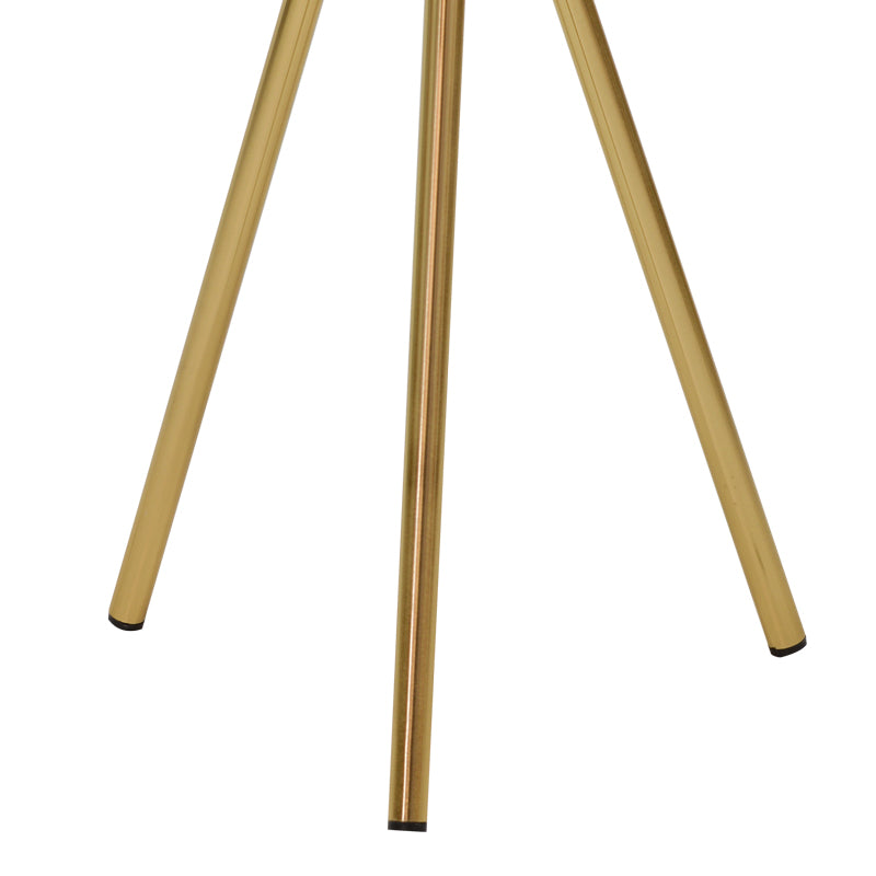 Модерна, естетска и уникатна тркалезна помошна масичка Side table Innic со богата бронзено-златна метална површина и скулптурална структура