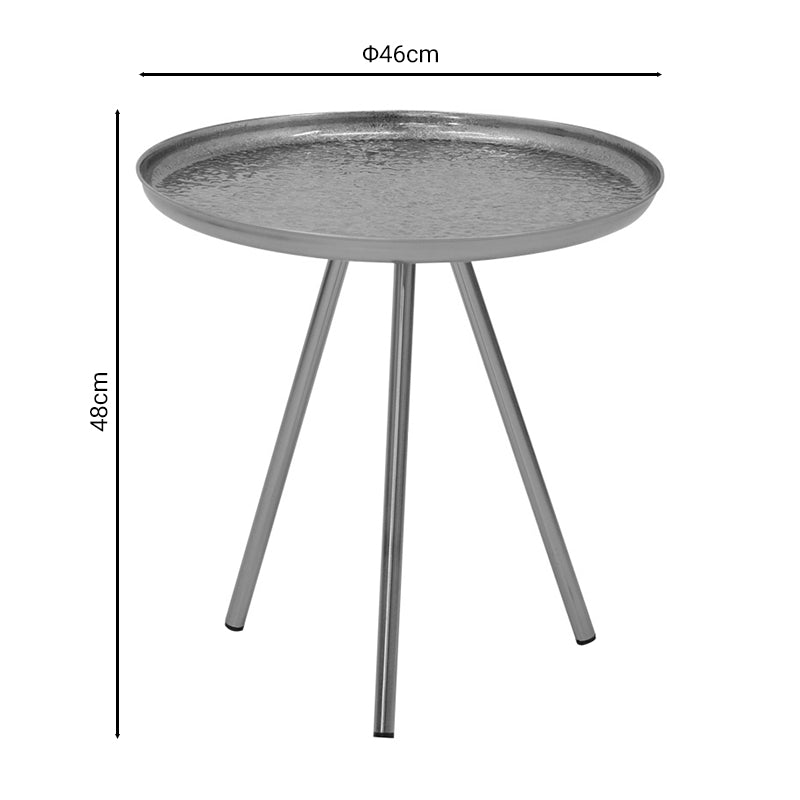 Модерна, естетска и уникатна тркалезна помошна масичка Side table Innic со богата бронзено-златна метална површина и скулптурална структура
