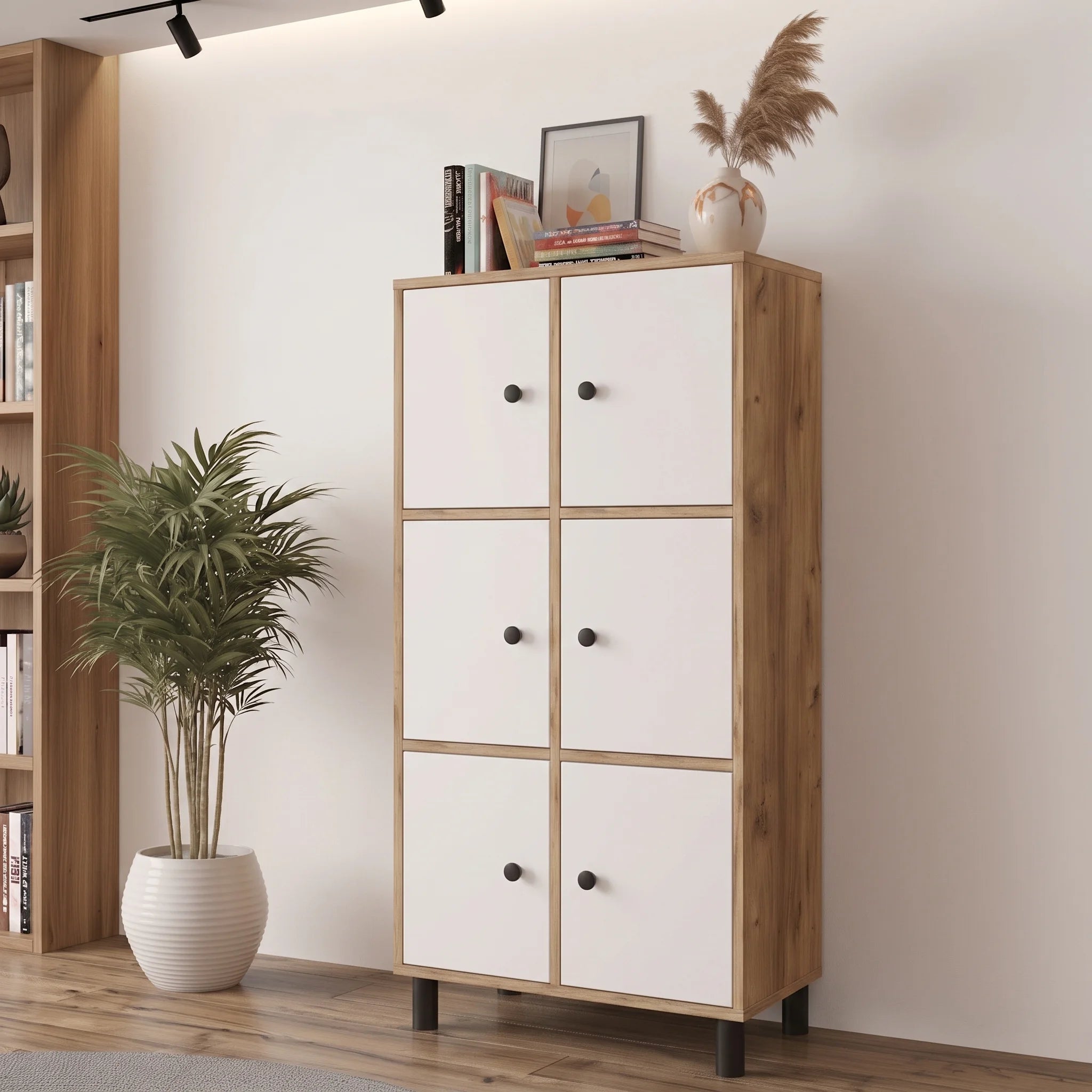 COMPACT WARDROBE VERONA (60x130 CM) - WHITE & ATLANTIC