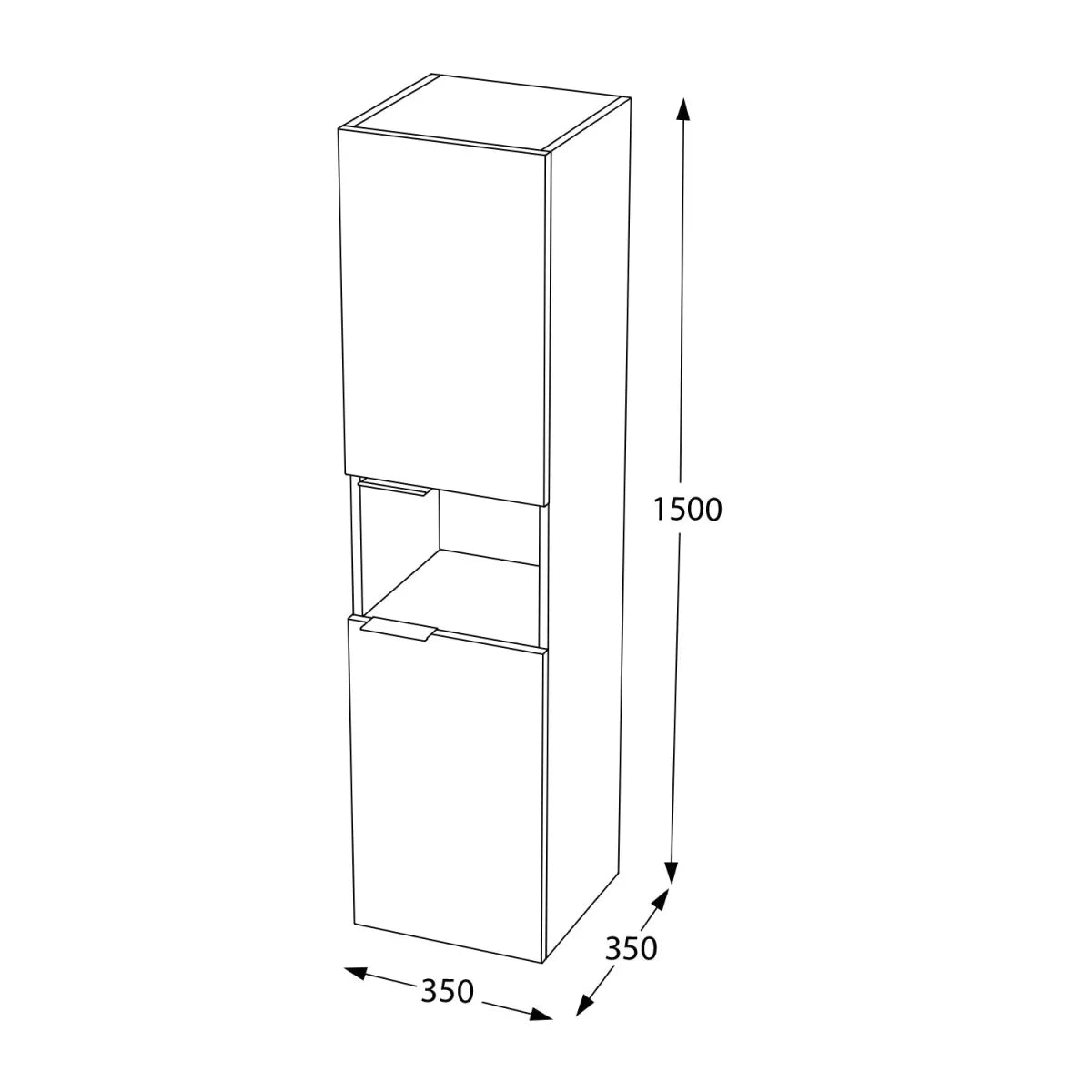MULTIPURPOSE CABINET CARINO – WHITE (150 CM)