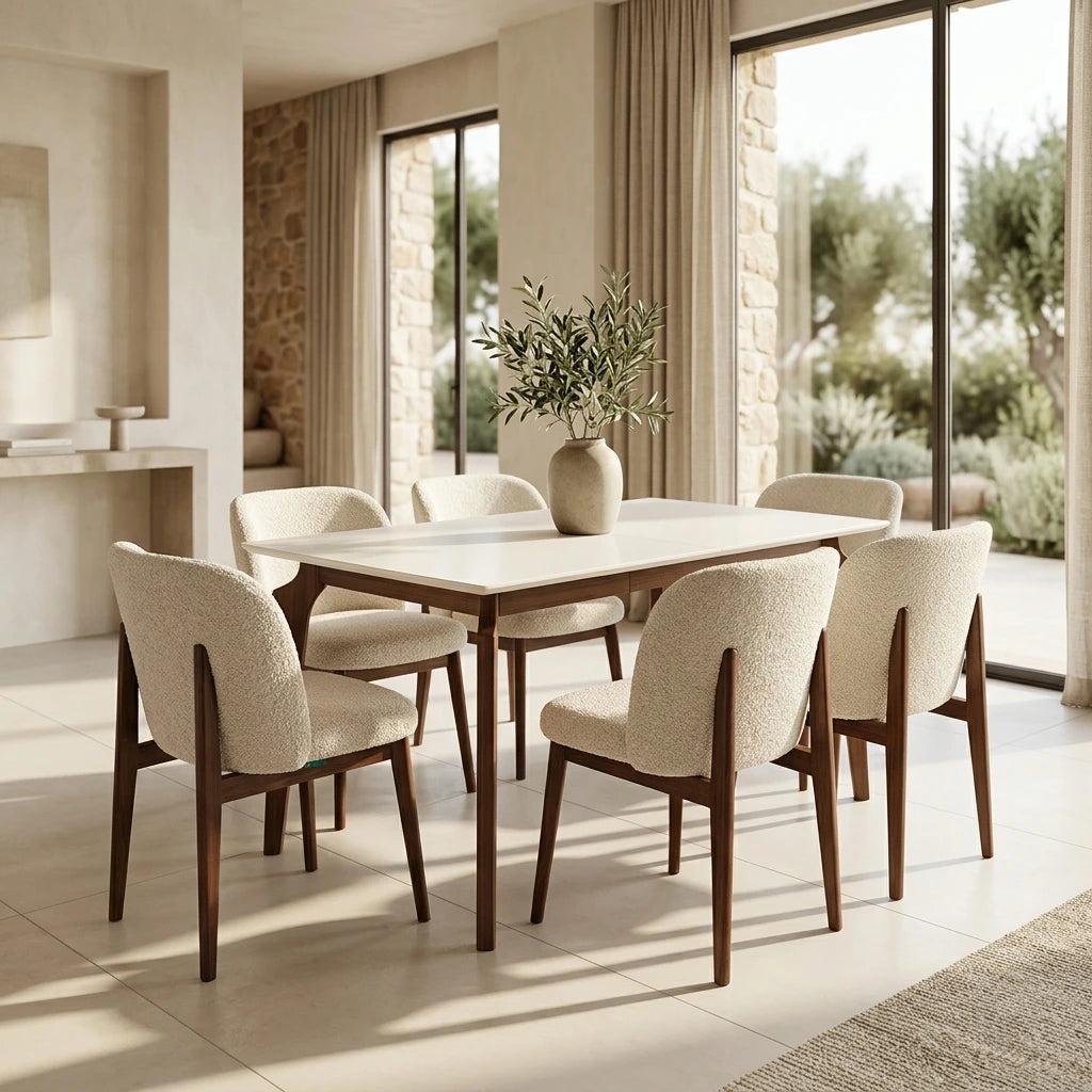 trpezariska masa  , трпезариска маса
/ Dinning set Delta + 6 chairs Siena / Set trpezariska Delta  masa i сtolici Siena/
Сет трпезариска Delta  маса и столици Siena