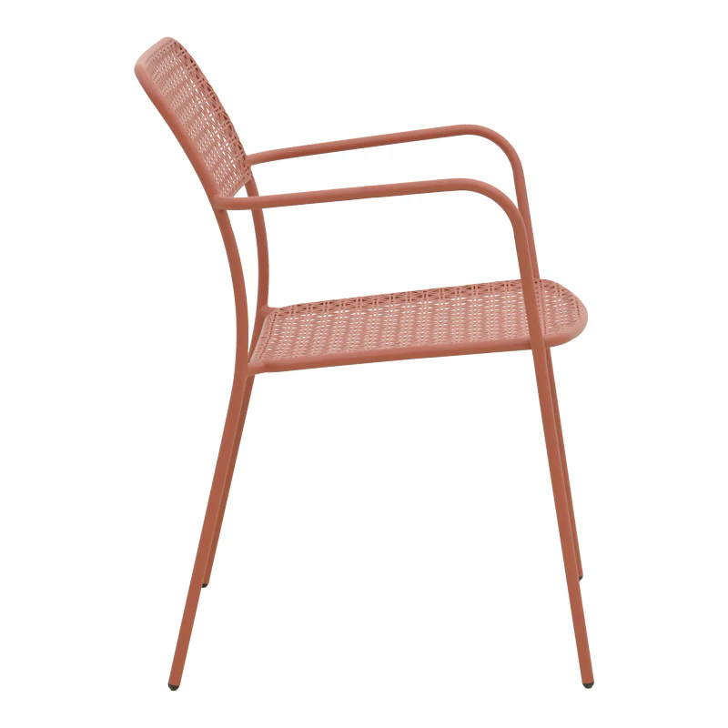 Модерна метална фотелја Aerogrid со мрежест дизајн на наслонот и ергономски потпирачи